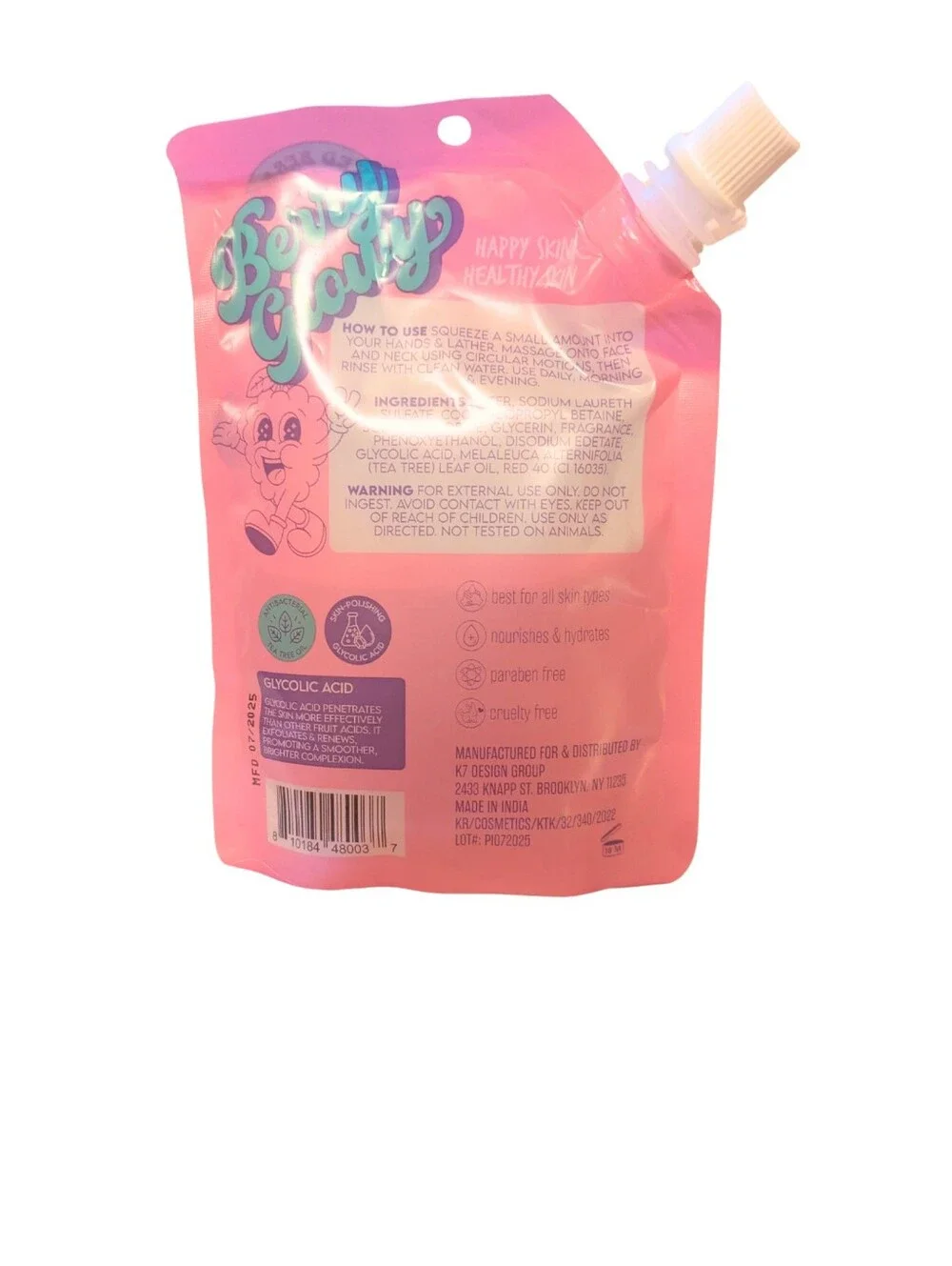 3/$15 Berry Glowy Jelly Face Wash Pouch
